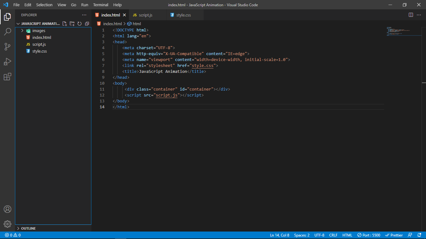 Source Code Of JavaScript Animation - Cosas Learning