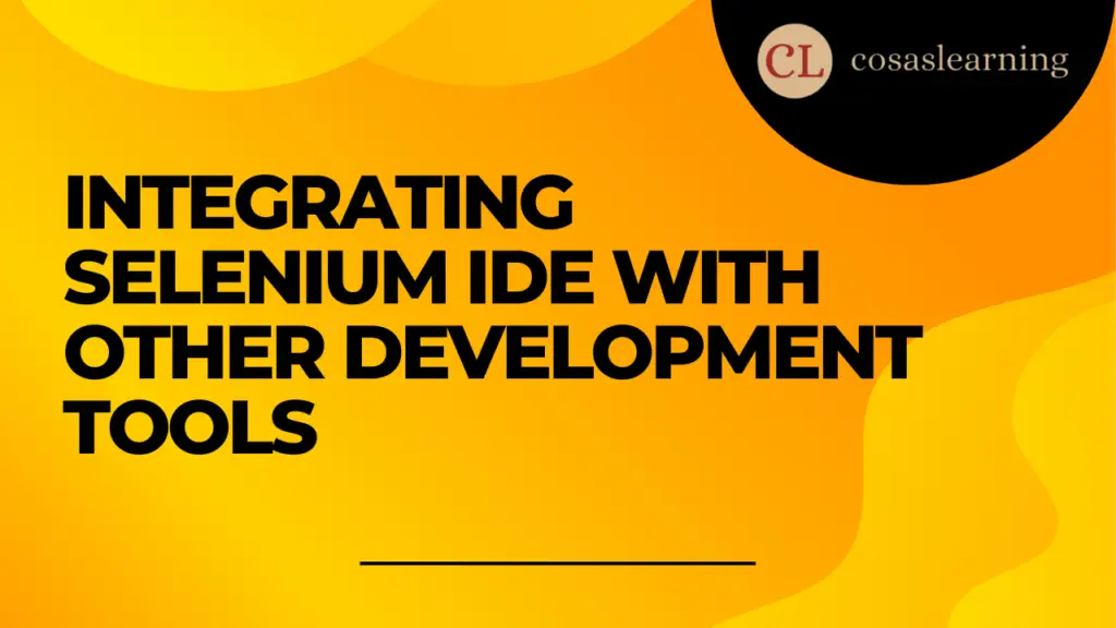 selenium integrated development environment - Cosas Learning